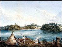Camp autochtone sur le site du Musée canadien des civilisations, 1833